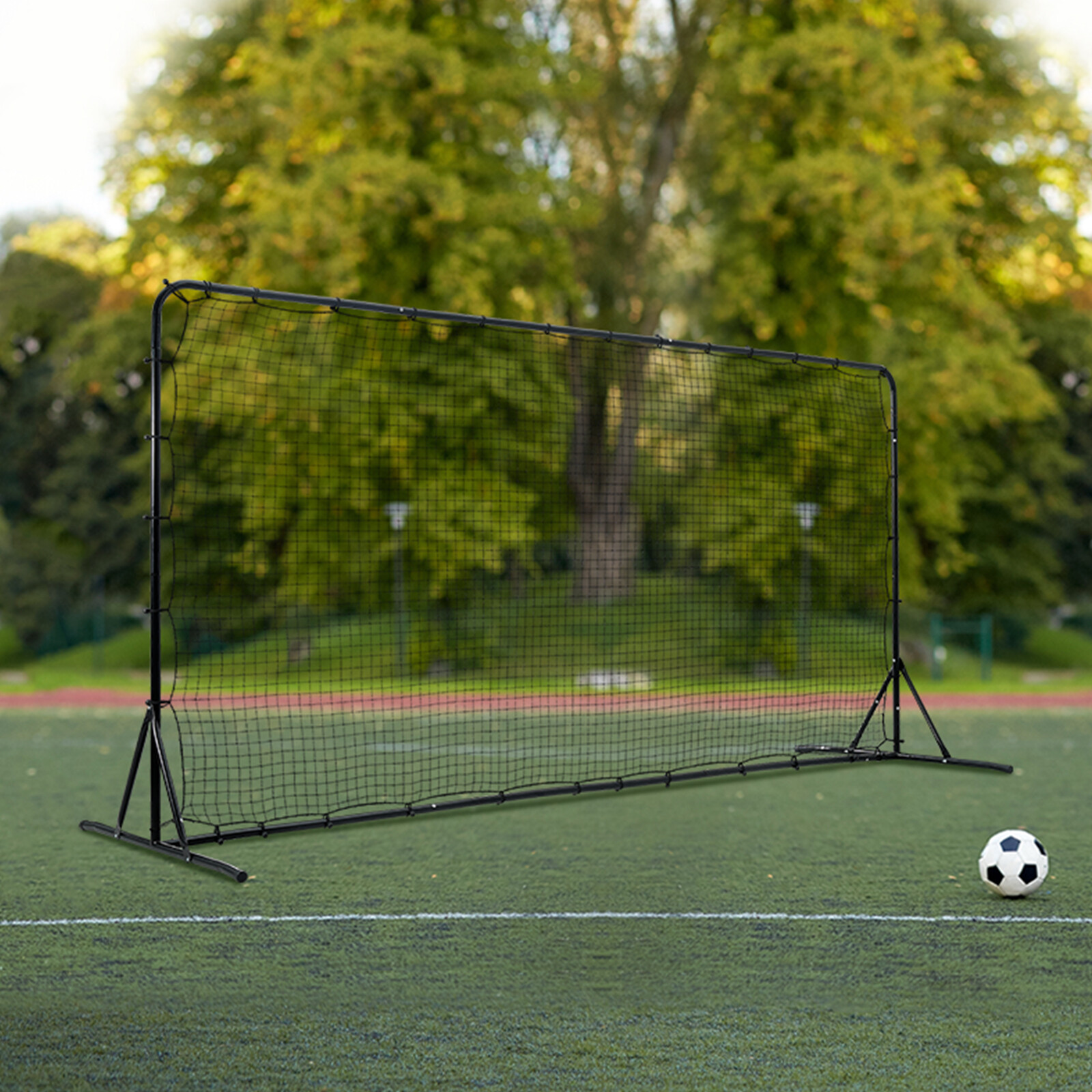 VEVOR 12x6FT Soccer Rebounder Net Iron Soccer Training Equipment Portable Bag
