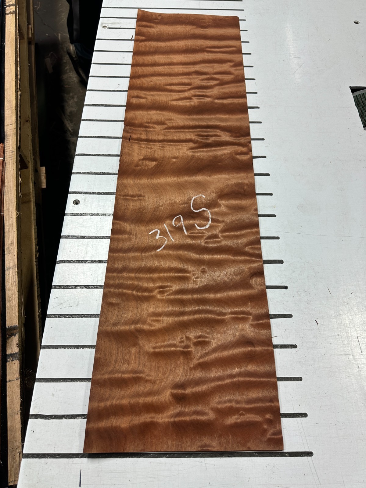 Pommele Sapele Raw Wood Veneer 2 sheets 41'' x 10'' 319S