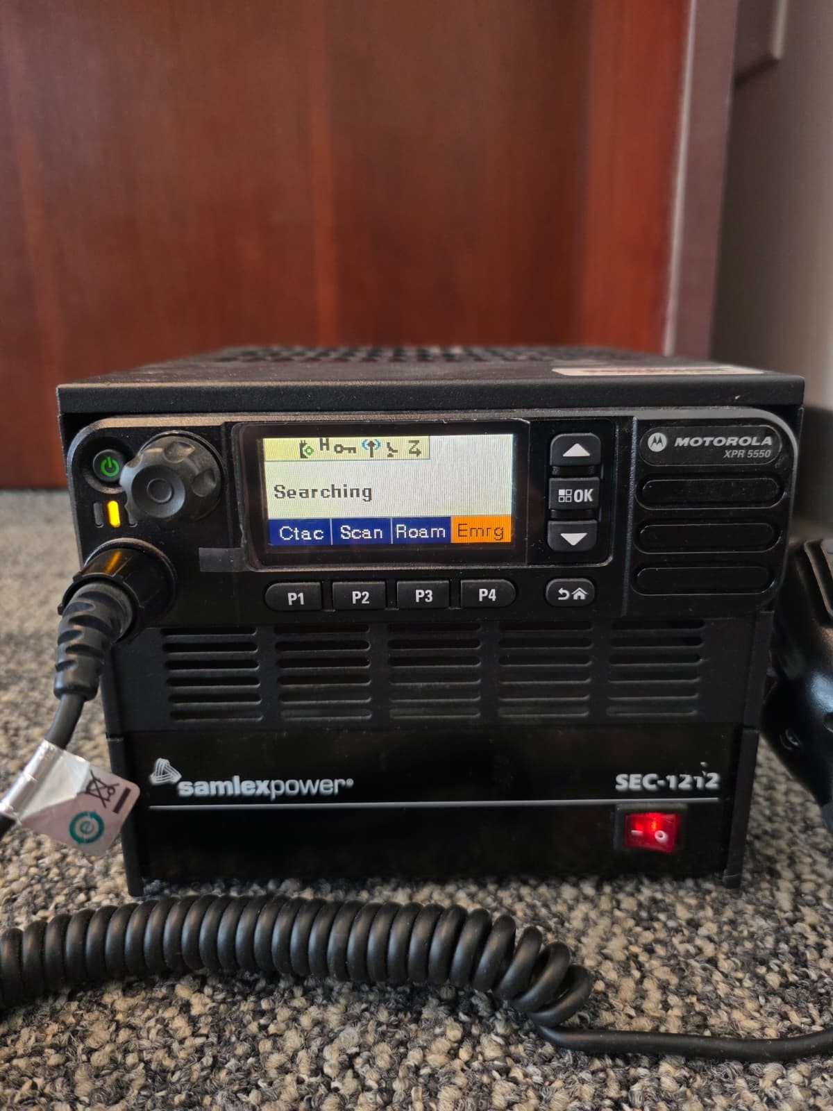 Motorola TRBO XPR5550 UHF 40W 450-512 DMR With SEC-1212 PS + Mic AAM28TRN9KA1AN