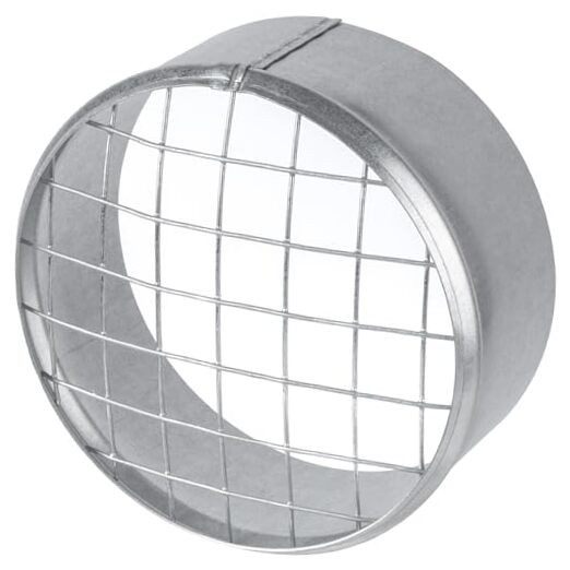 Ø4 Inch Duct Cover – Galvanized Steel Round Duct Cap with Mesh Screen Ø 4 Inch