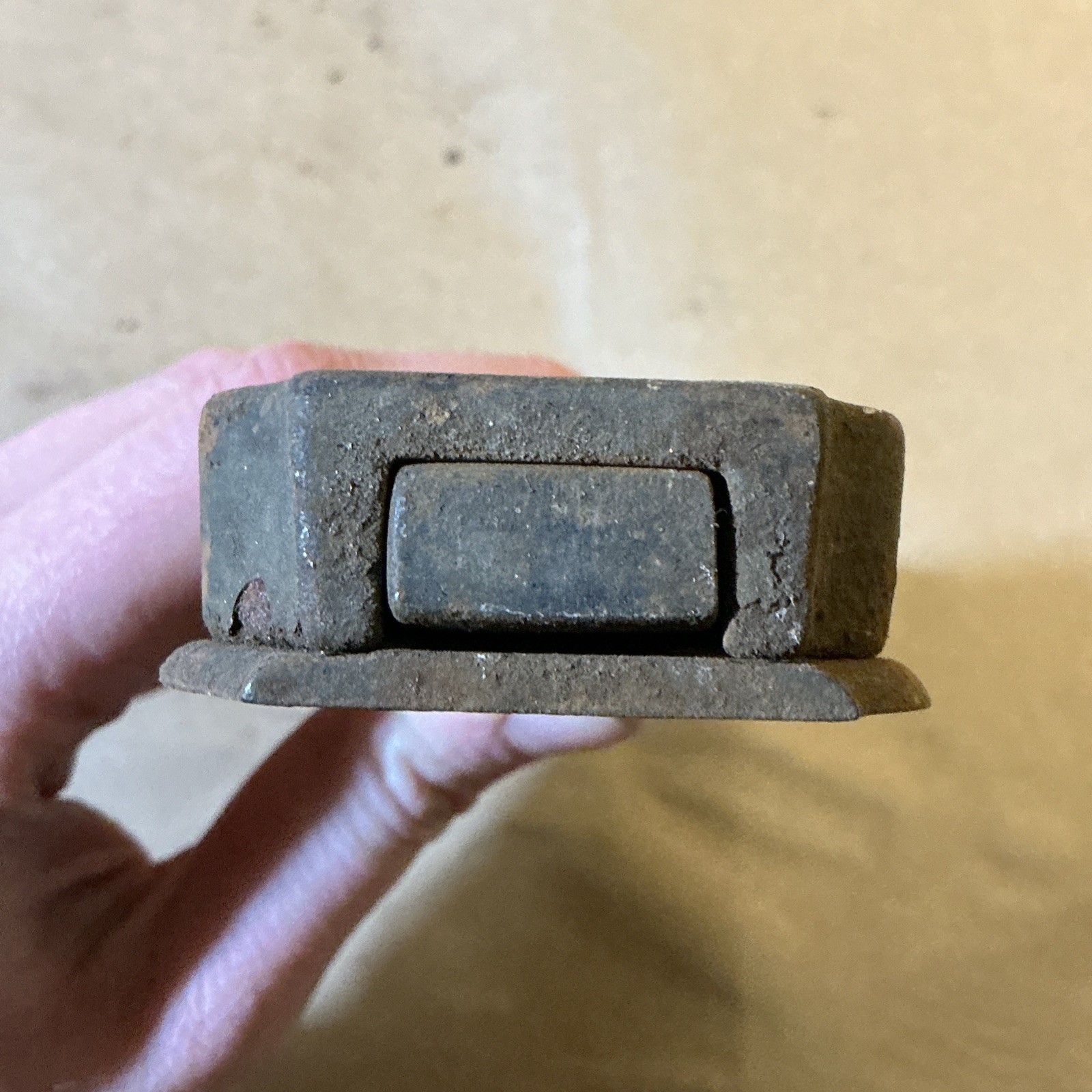 Antique Victorian Cast Metal Door Lock Surface Latch As Is INV-AT13