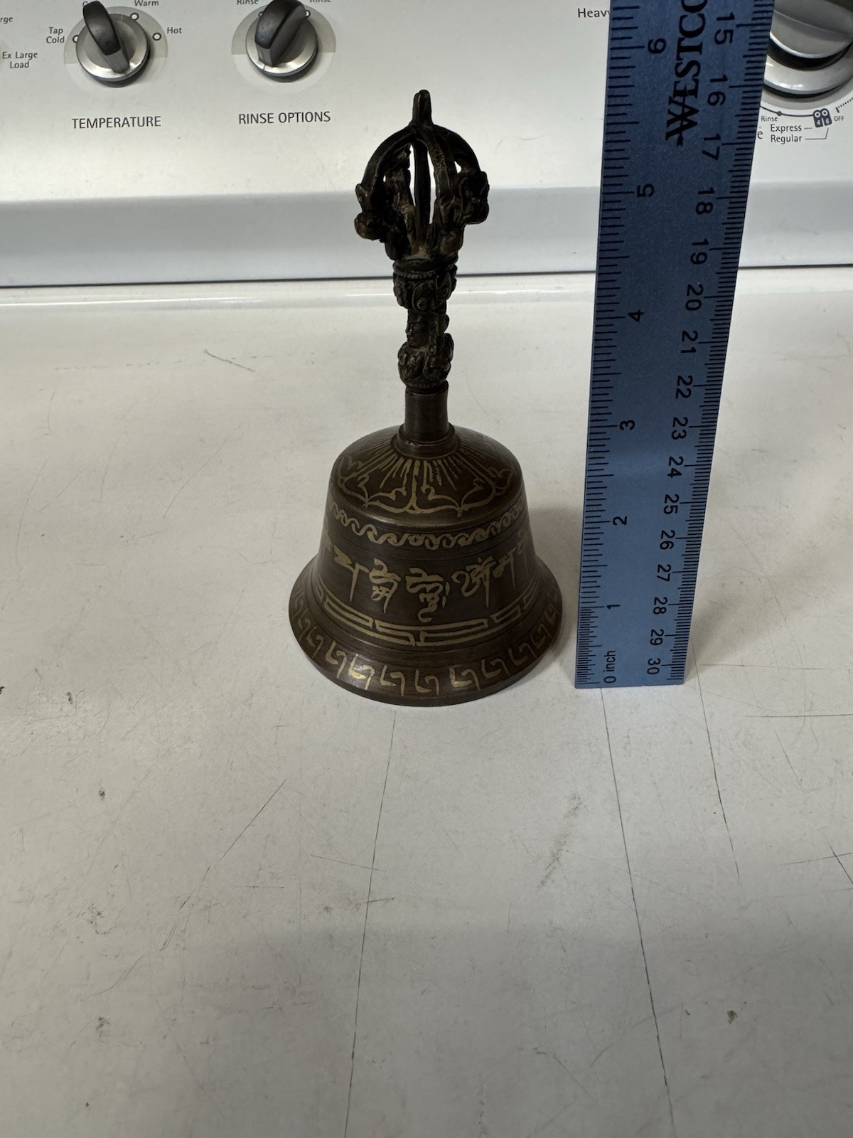 Vintage Tibetan Buddhist Meditation Bell Prayer Bell 6 Inch