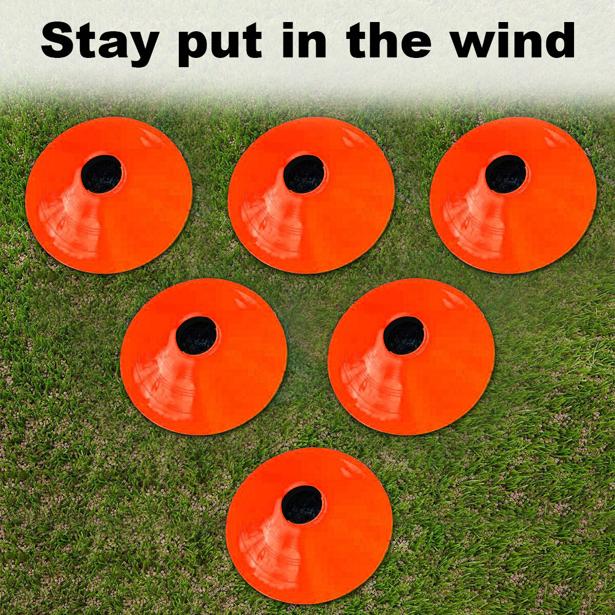 60Pcs Disc Soccer Cones Football Training Field Marking Cross Sports Aids Orange