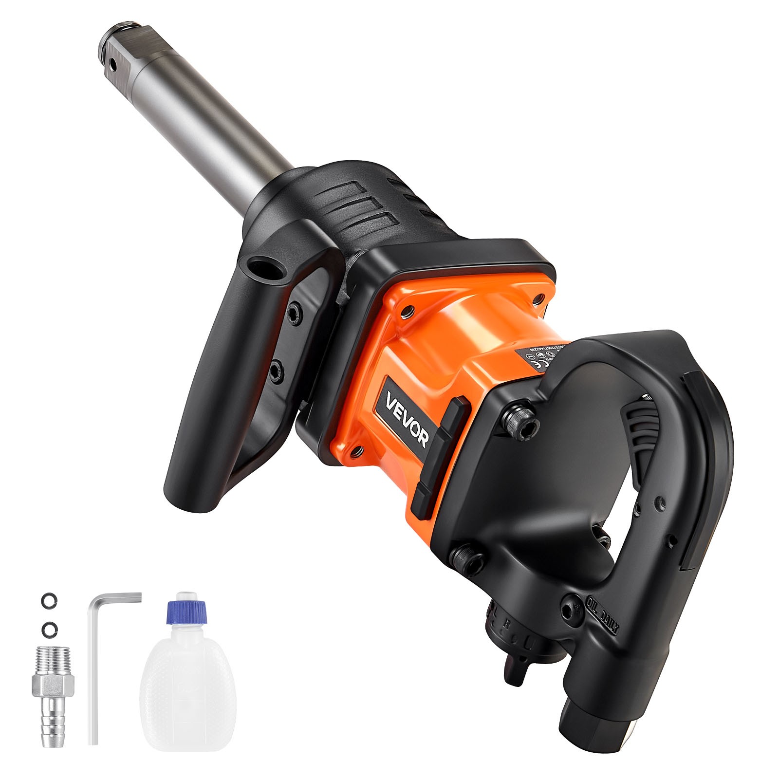 VEVOR 1-Inch Air Impact Wrench Up to 1800 ft-lbs Pneumatic Gun 6000RPM 6-Speed