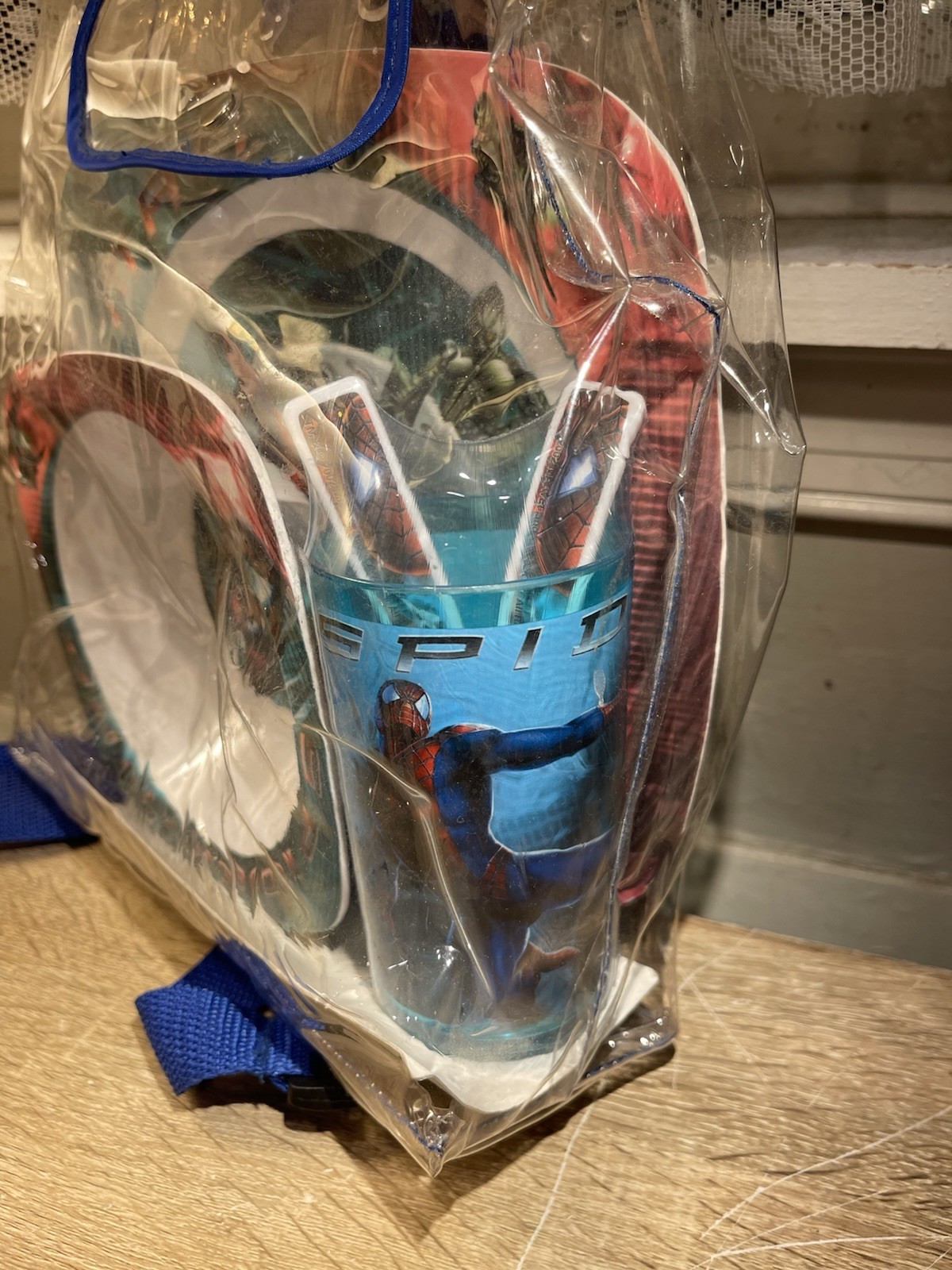 Y2K 2002 Spiderman the Movie Child Dinner Set Bowl Plate Tumbler Cup New Tobey