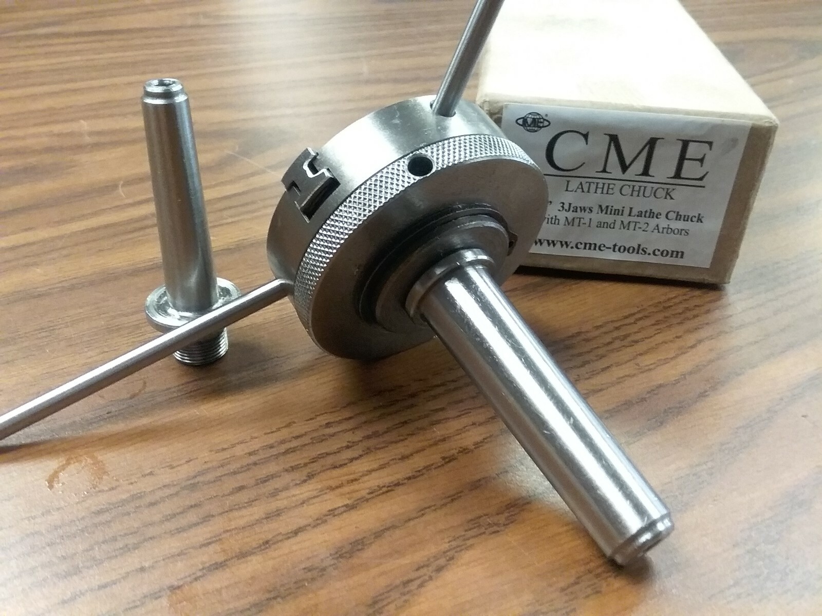 2" /50mm 3-jaw mini lathe chuck w MT1 & MT2 arbors #0203MT12