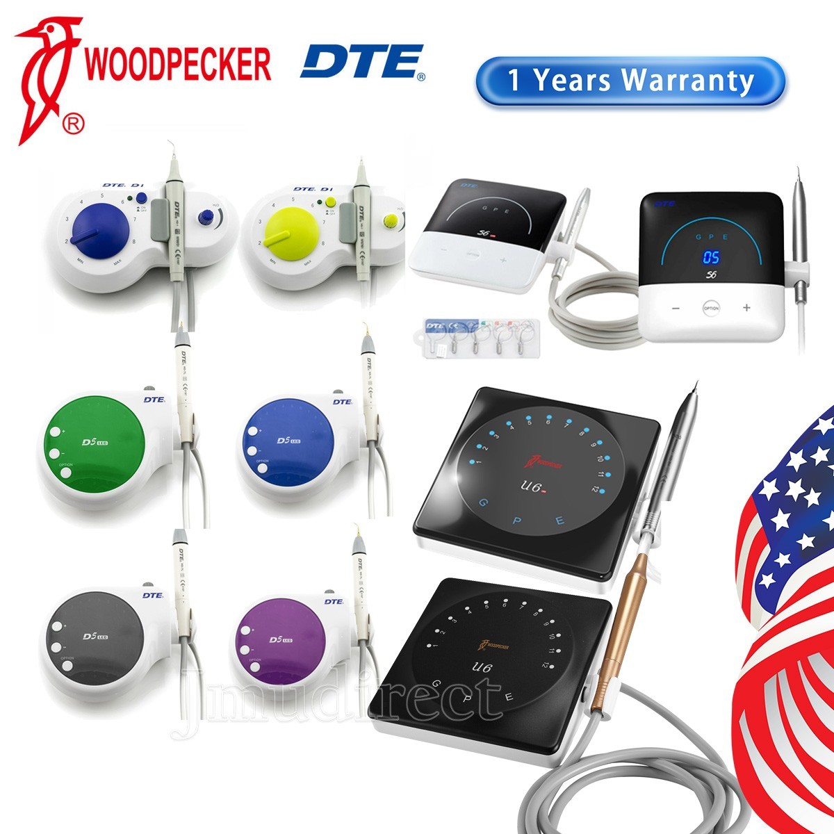 Woodpecker Dental DTE D1 D5 U6 S6 LED Ultrasonic Piezo Scaler Handpiec