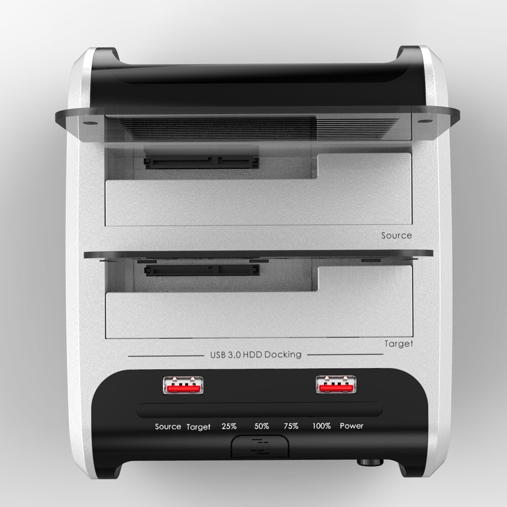 USB 3.0 to SATA 2.5" 3.5" SSD HDD Hard Drive Docking Station SD Card Reader Hub