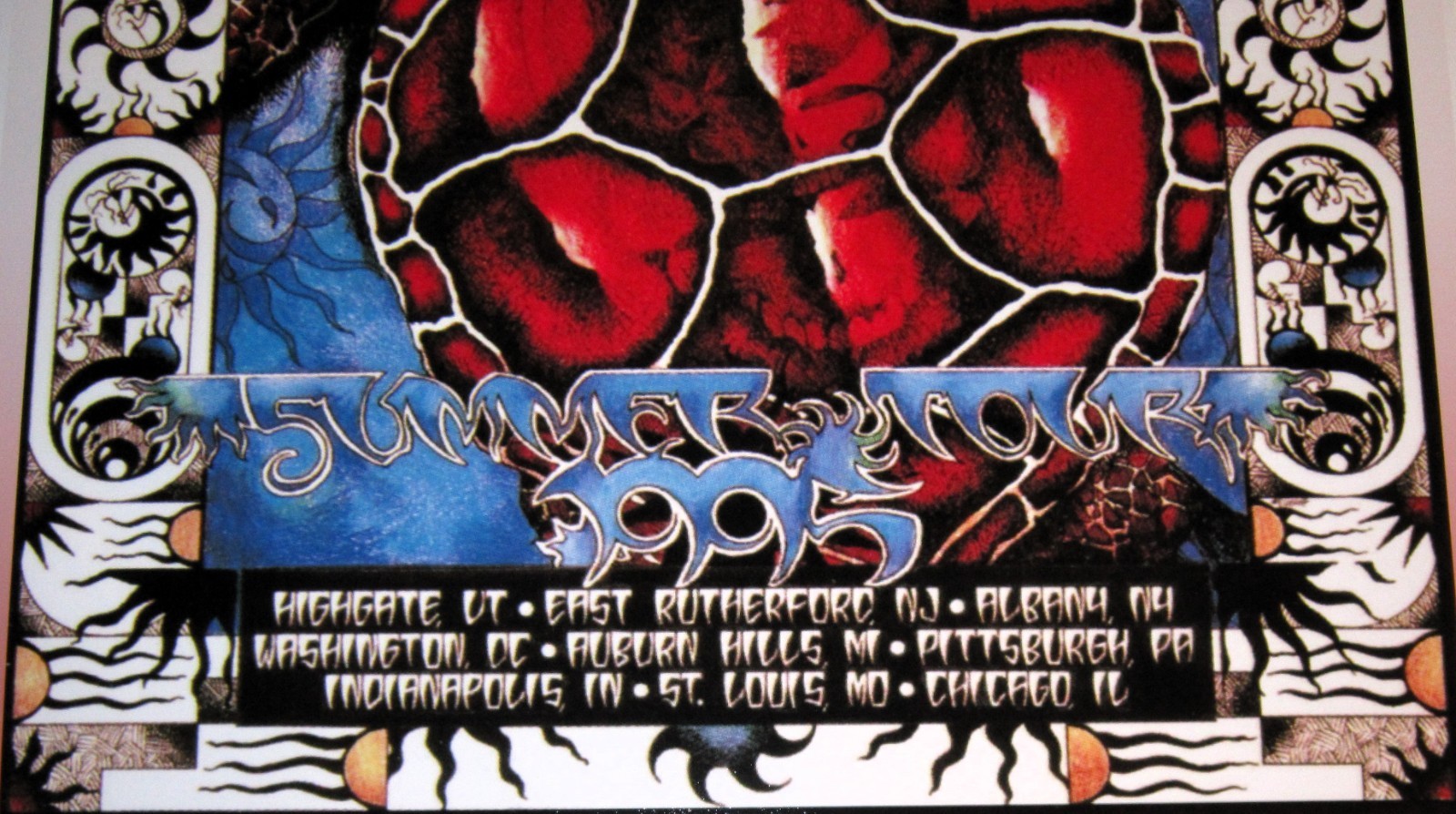 Grateful Dead 1995 Last Summer Tour Jerry Garcia/Bob Weir/Lesh Poster 19"x13"