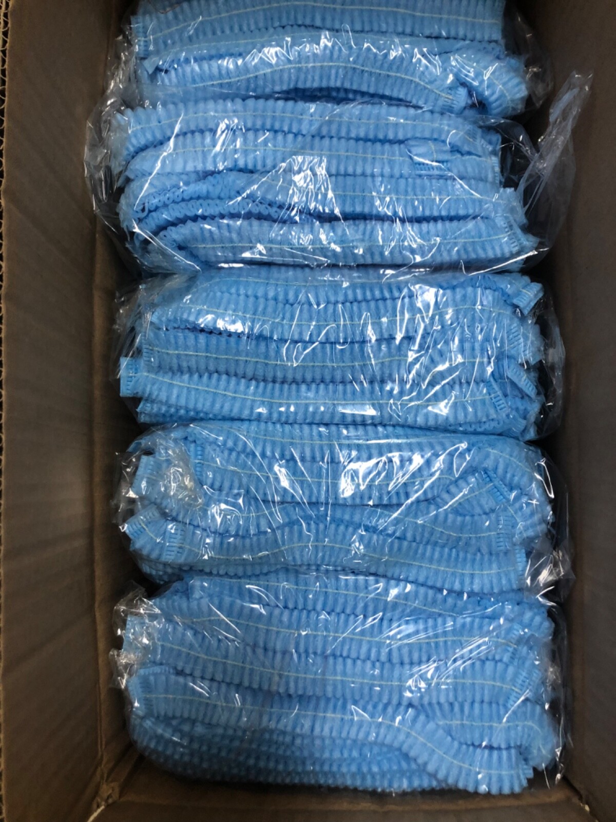 1000 Case - Medline 24" Blue Bouffant Cap Non Woven Disposable Hairnet CRI1404A