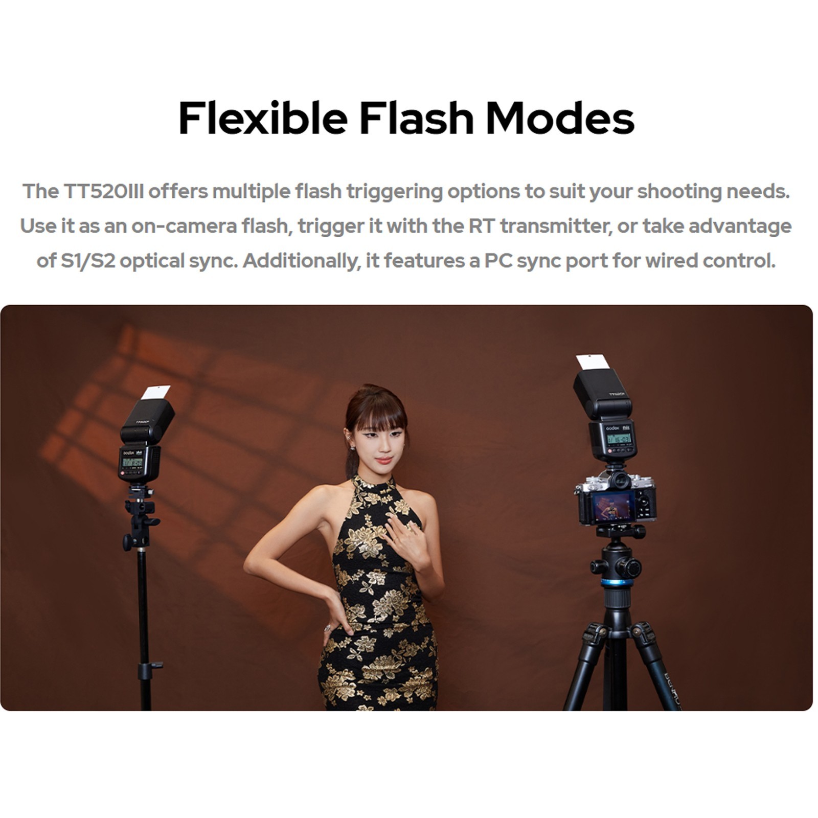 Godox TT520III Camera Flash for Sony Canon Nikon Panasonic Olympus Pentax