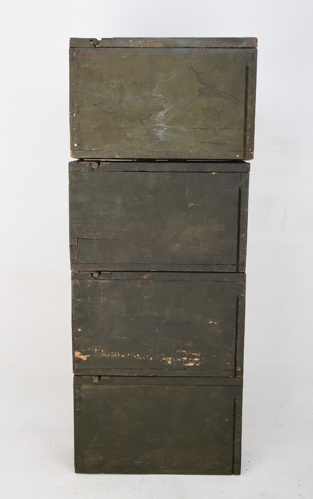 4x WWII US Browning .30-06 Cal 1903 Rifle Canvas Grip Wood Ammunition Ammo Boxes