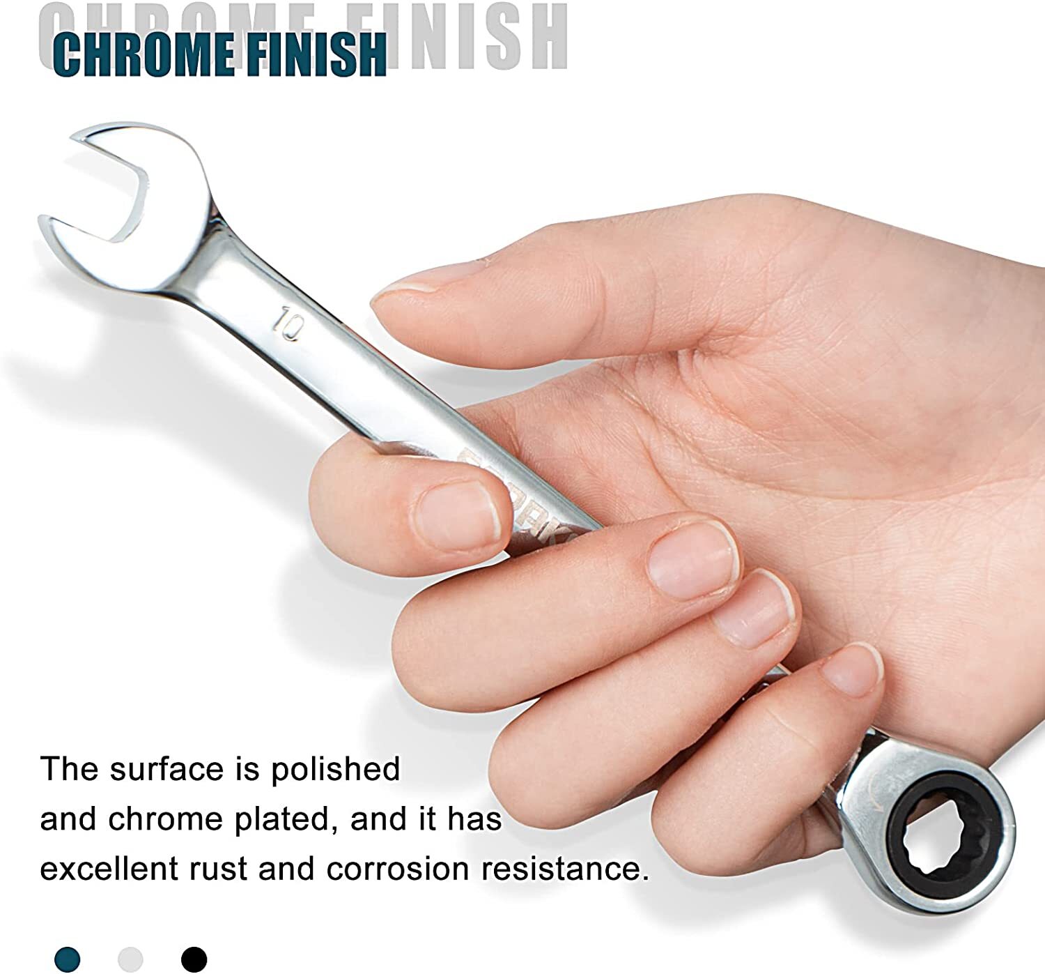 10mm/Metric Ratcheting Combination SORAKO Chrome Vanadium Steel Wrench Tools