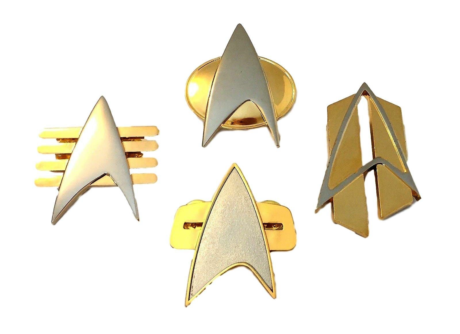 Star Trek Movie Set of 4 Full Size Communicator Metal Enamel Pins