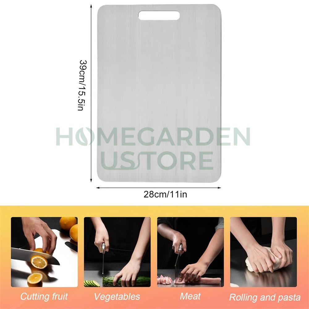 Titanium Cutting Board 100% Pure Non-Stick Double-Sided 11x15.5" in for Kitchen