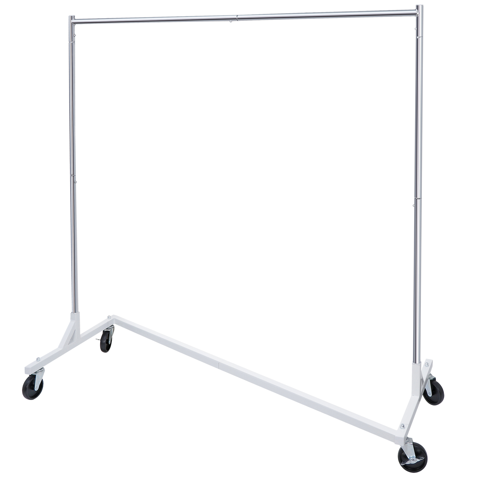2PCS Commercial Garment Rack Rolling Collapsible Clothing Shelf w/ Wheels Z-Base