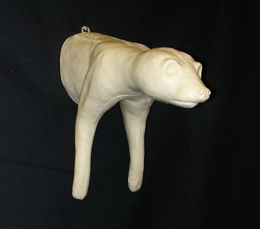 Taxidermy Form Half Raccoon Climbing Down 1 3/4 X 8 1/2 X 14