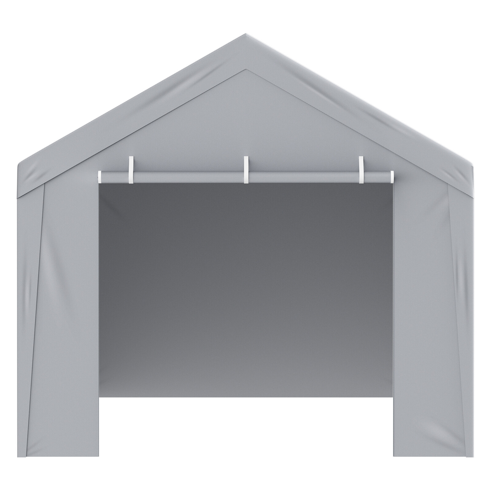 VEVOR Carport Replacement Canopy Car Shelter Tent Top+Side Wall 10x20 ft Grey