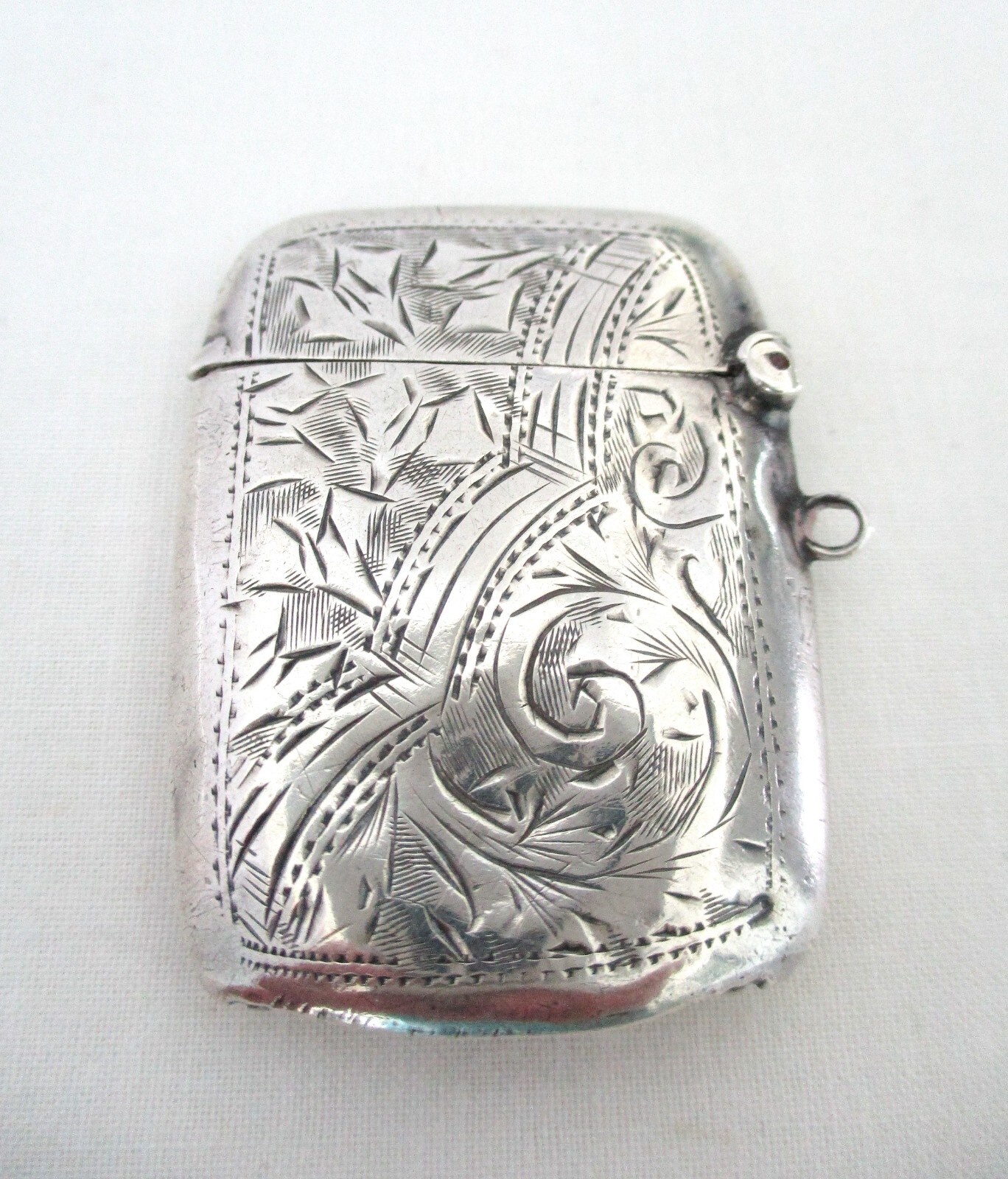 Antique, STERLNG,MATCH SAFE,CHATELAINE, ROLASON Bros, 1871, Birmingham