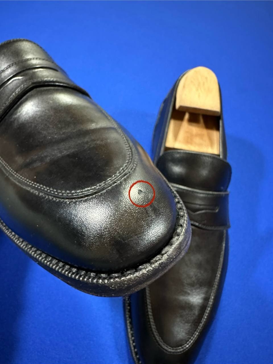 Ermenegildo Zegna men’s black leather penny loafers dress shoes SZ EU 6, US 7