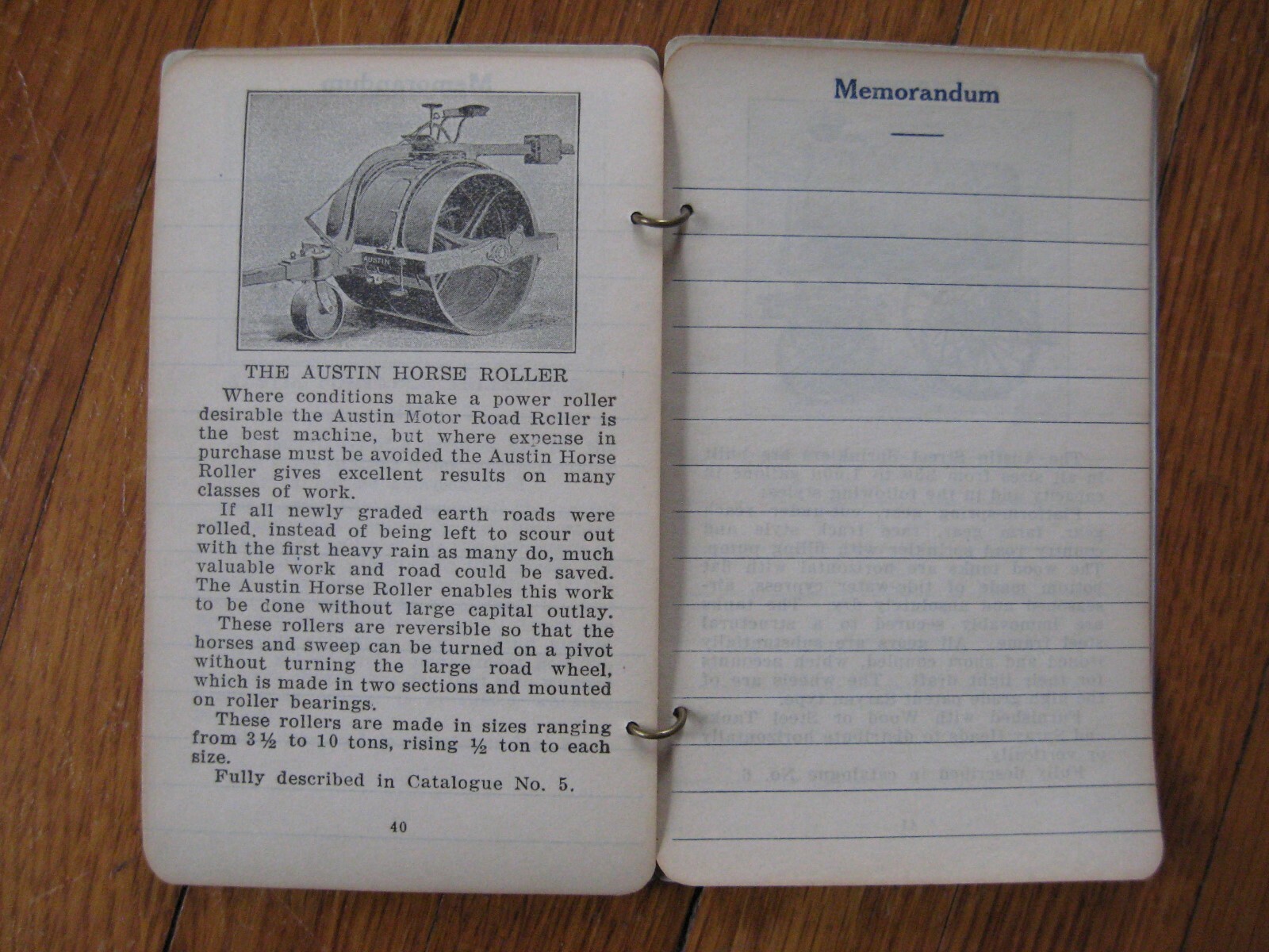 1915 1916 Austin Western Road Grader Pocket Ledger Road Roller Crusher Scarifier