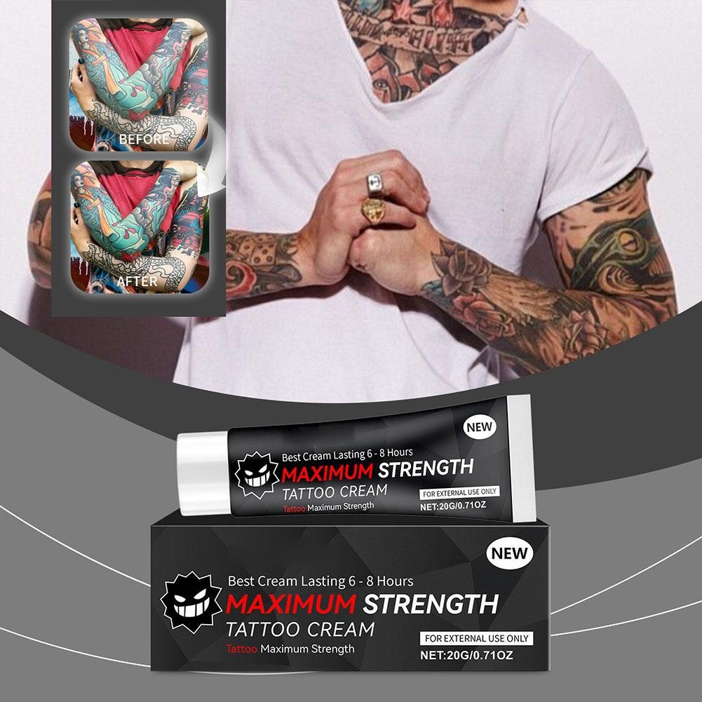 Tattoo Numibing Cream Gel 20g - Up to 6 Hours Extra Strength for Tattoos US