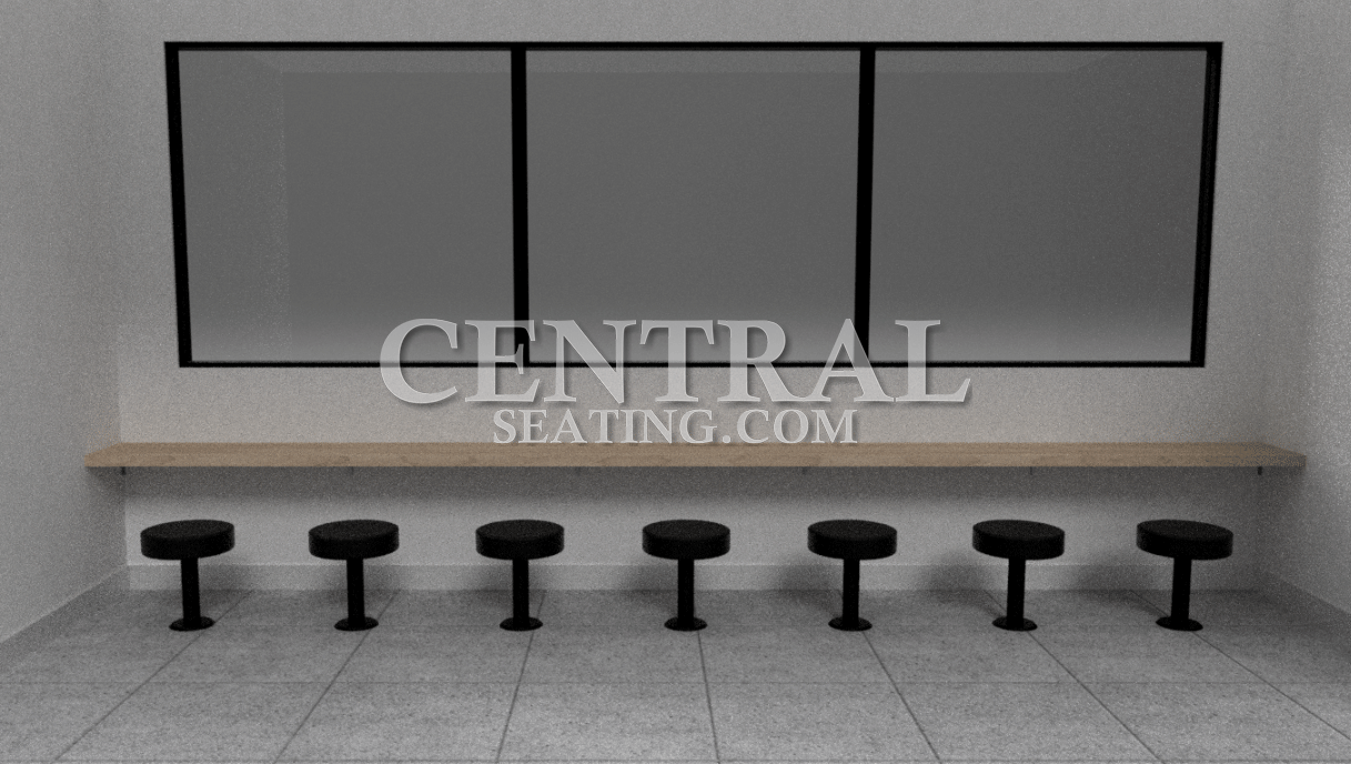 Bolt Down Stool Replacement Base Leg Column Set for Restaurant Barstool 14" Tall