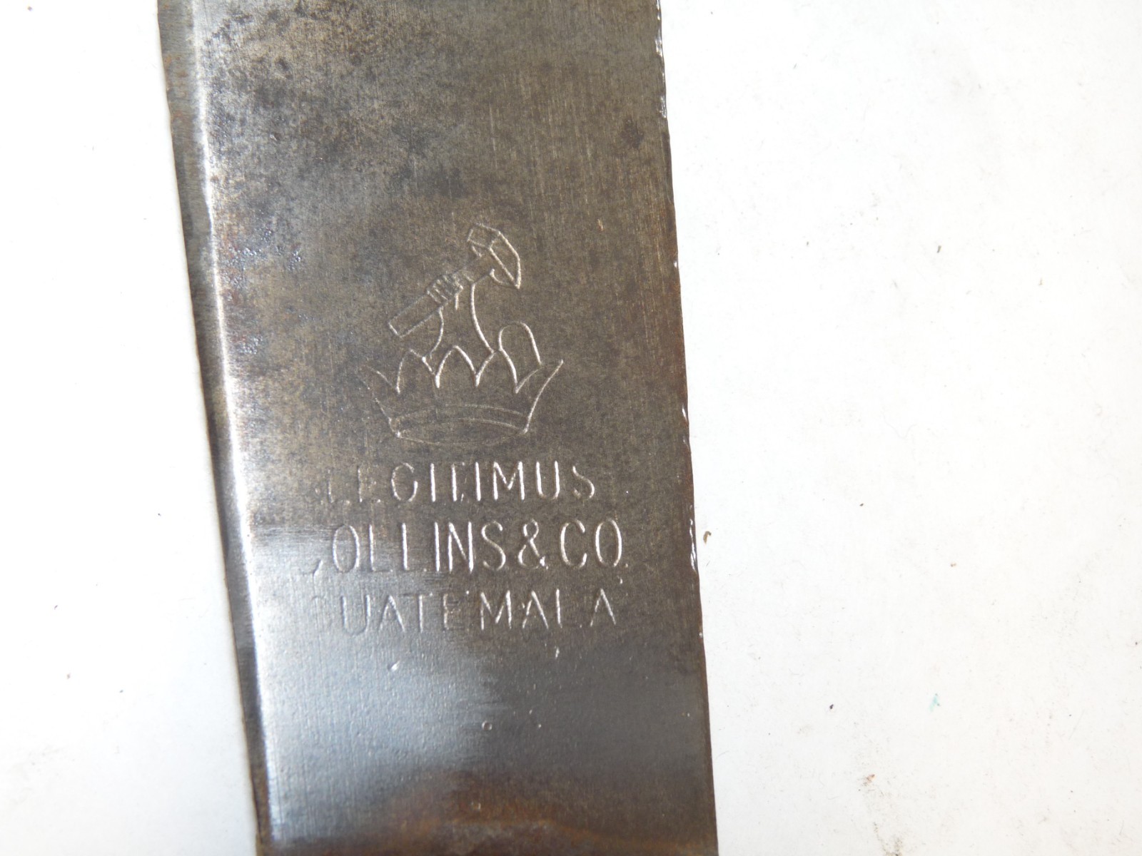 Vintage 14” Legitimus Collins Co. Guatemala Machete w/Panama Leather Sheath