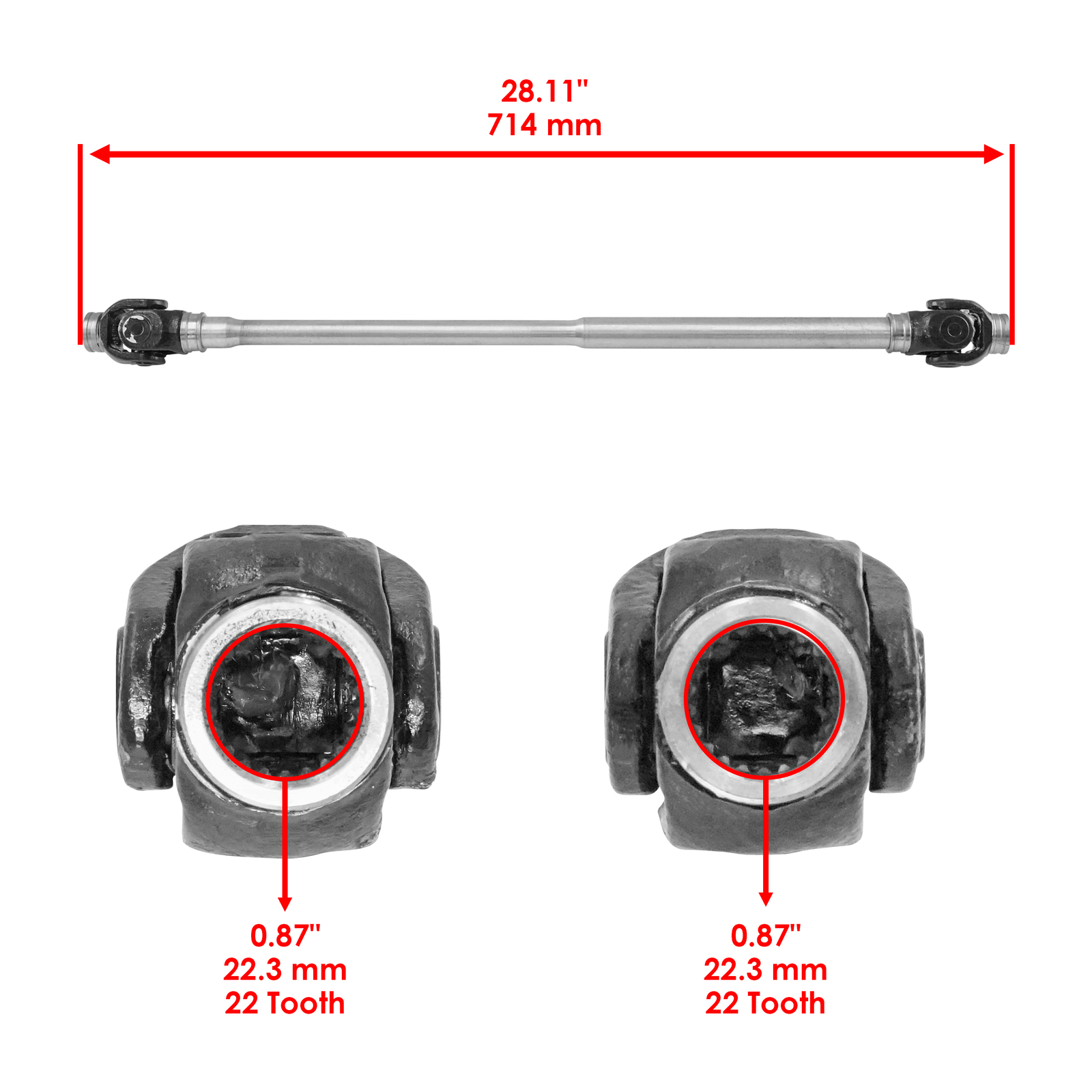 Complete Front Propeller Drive Shaft For Kawasaki Mule 3010 KAF620 E 4X4 2001-08