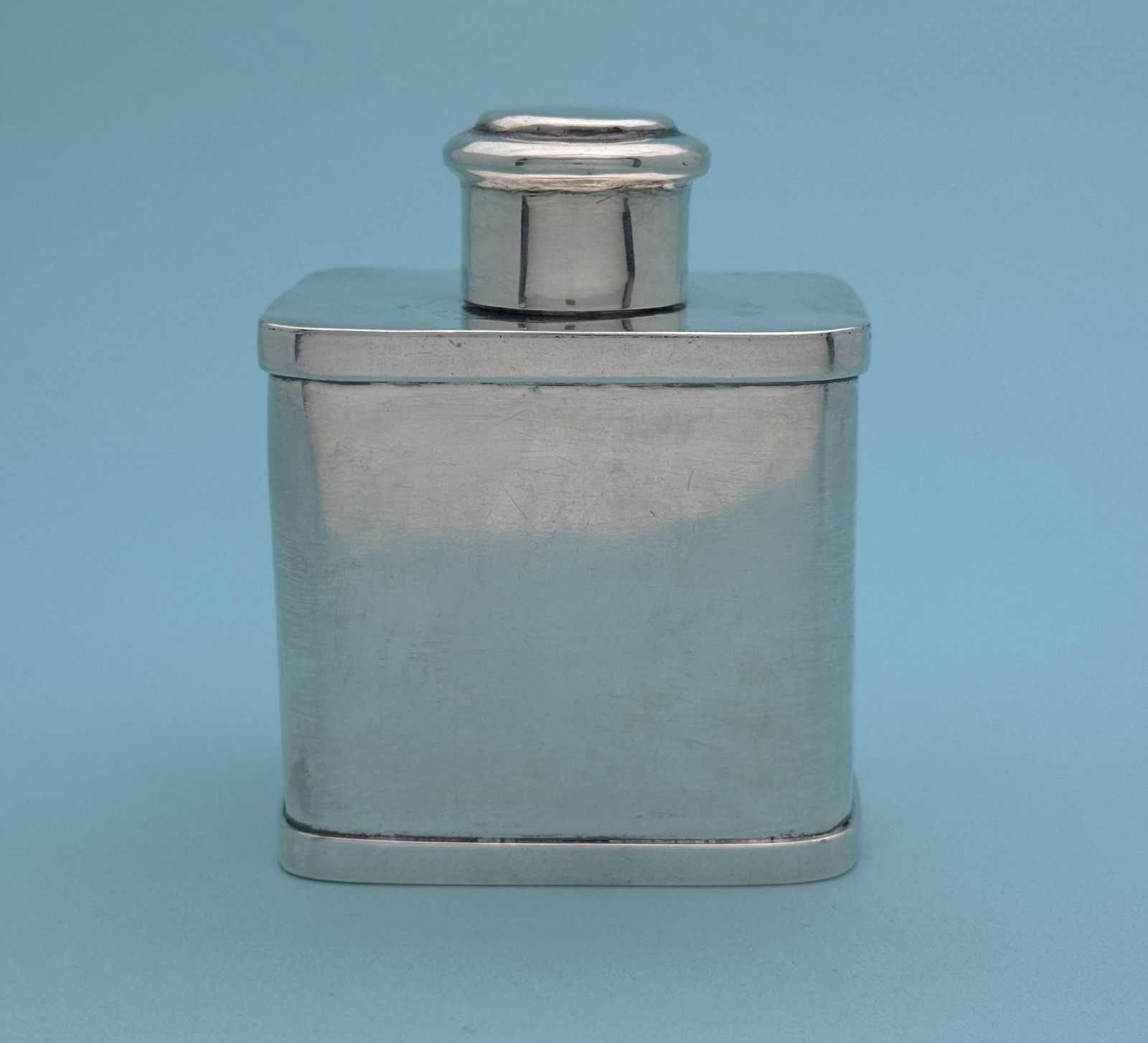 FINE EARLY 1800 ANTIQUE STERLING SILVER TEA CADDY BOX CONTAINER