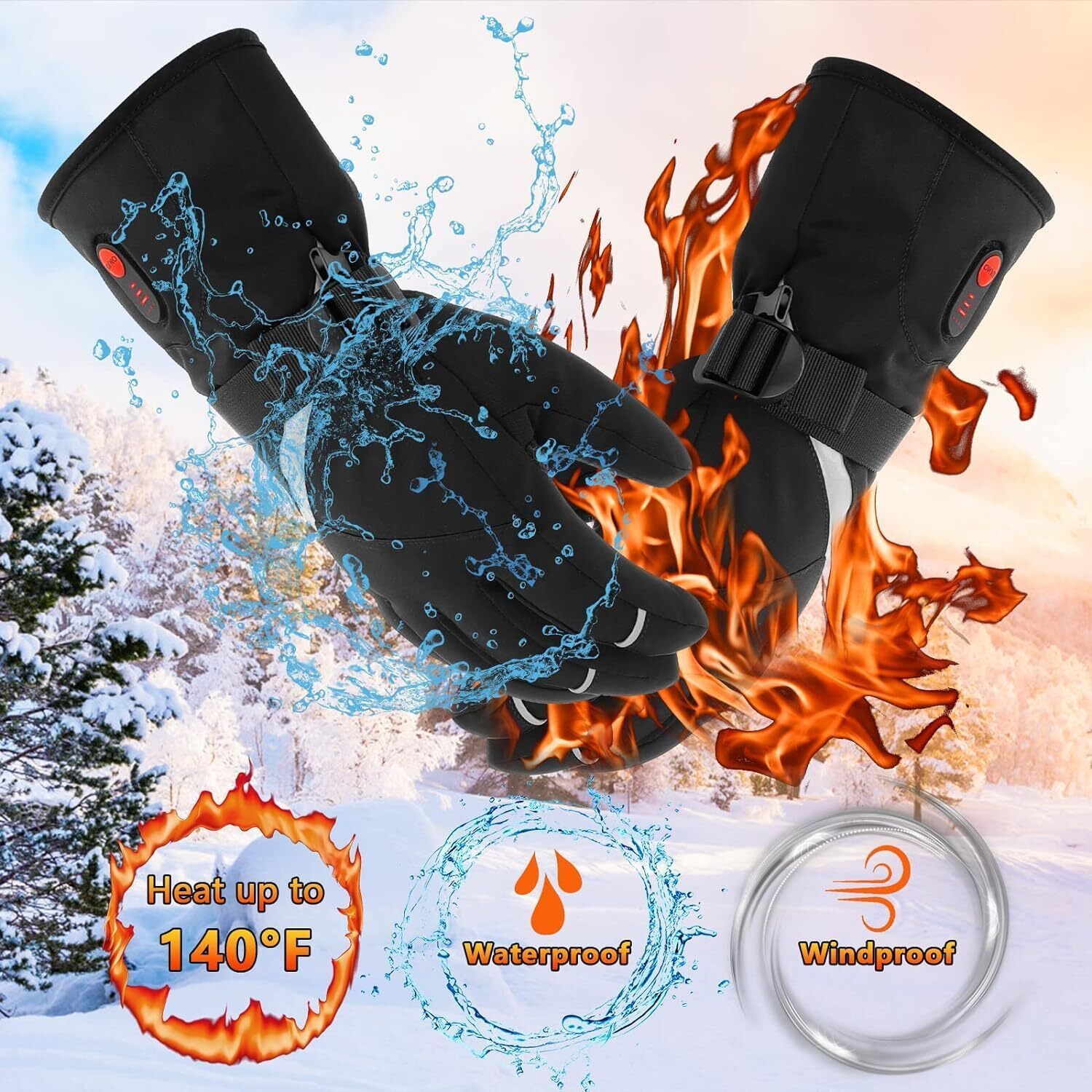 Xmas Women Men Electric Heated Sock Boot and Gloves Foot Warmer Hand Warmer Gift