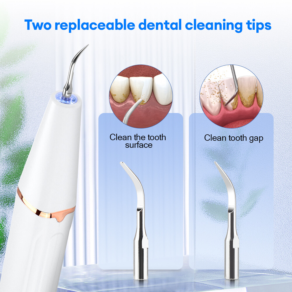 Ultrasonic Electric Tooth Cleaner Tartar Plaque Remover Dental Scaler Tool Kit