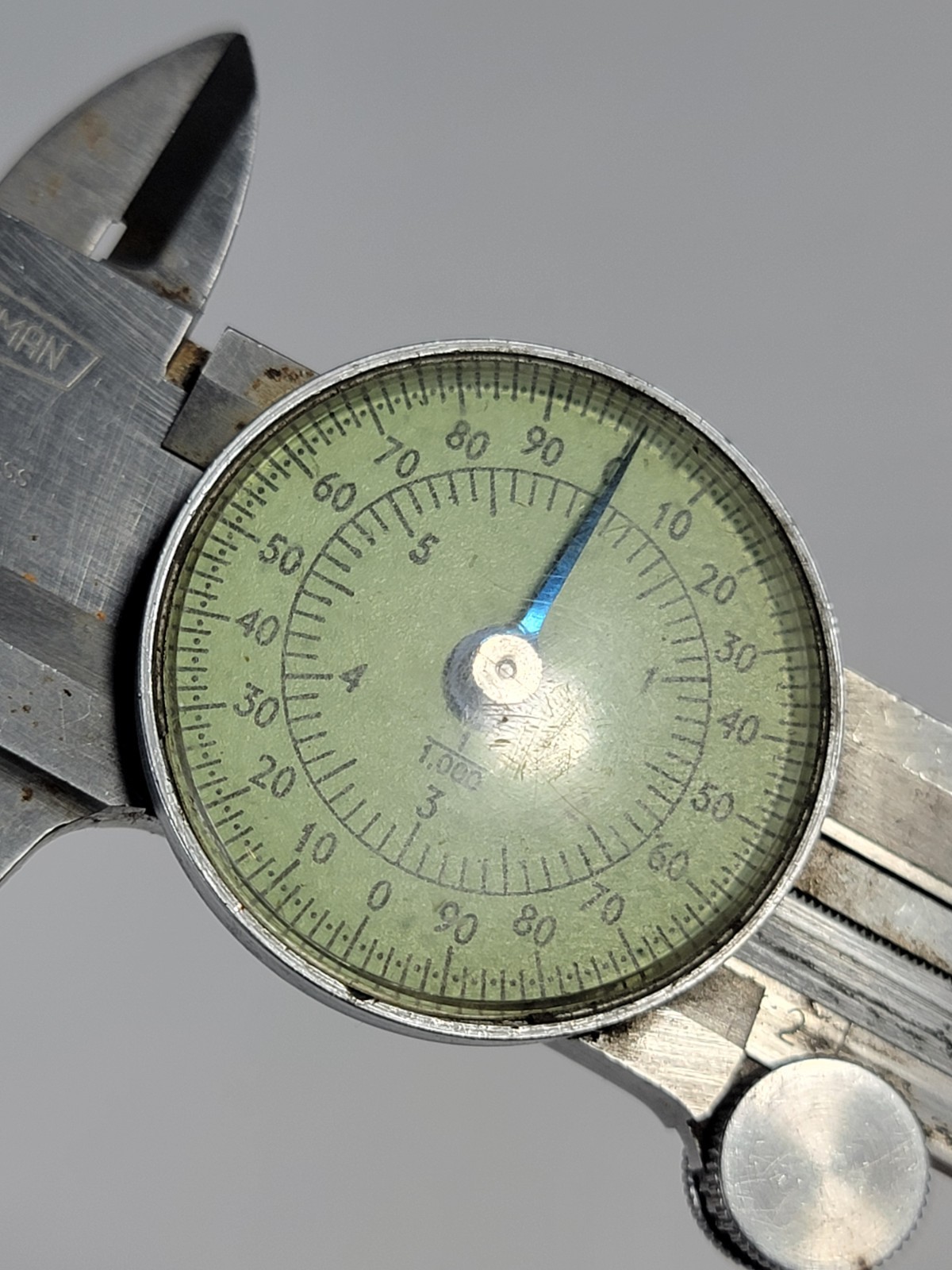 Vintage Sears Craftsman 6" Manual SAE Dial Caliper 40164 Stainless Steel Nice