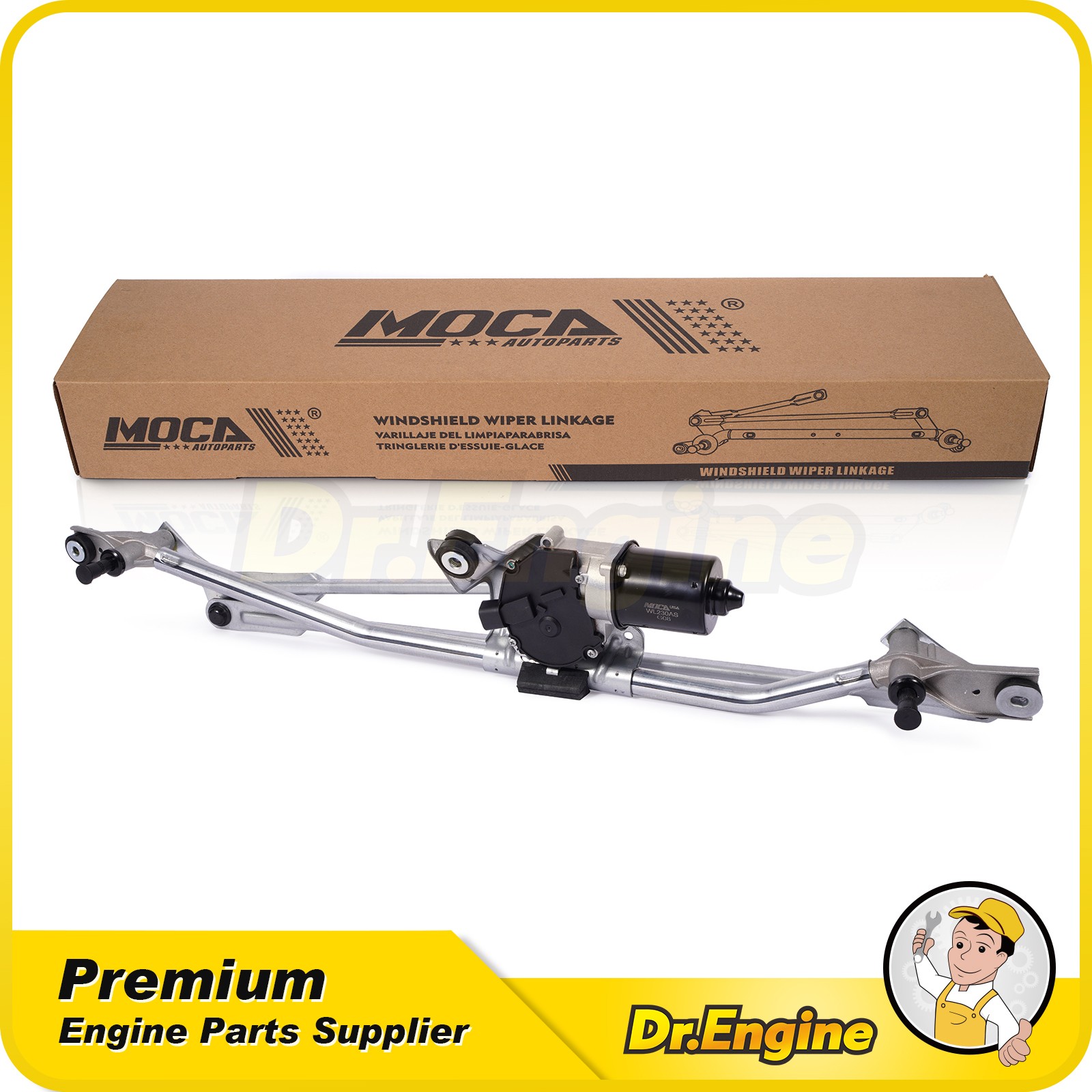 Front Wiper Linkage & Motor Assembly for Cadillac Chevrolet Silverado GMC Sierra