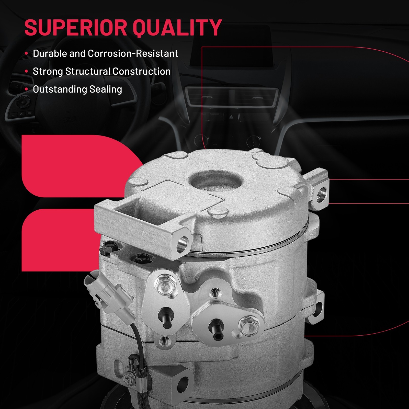 AC Compressor W/Clutch Fits 2003-2008 Toyota Corolla / Matrix 1.8L CO 27000C