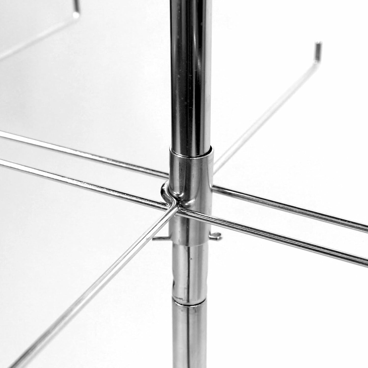 Wire Spinner Rack 4 Tier 24 Peg Rotating Chrome Floor Stand Capacity 50 lb 63 ½"