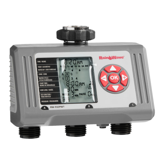 RainWave 3 Zone Electronic Water Timer 12 Cycles