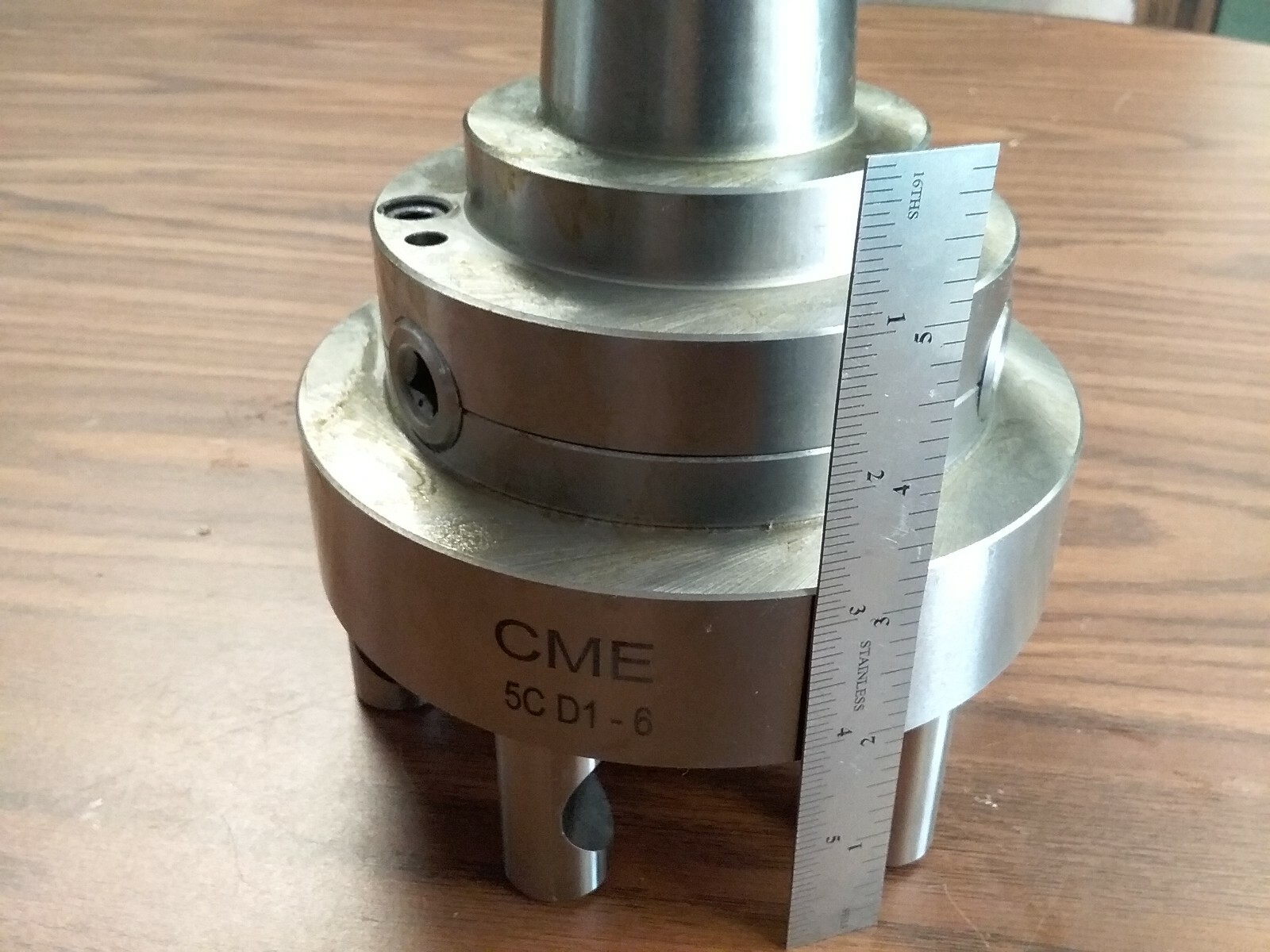 5C Collet Chuck with Integral D1-6, D6 Cam Lock Mount 5" Diameter Chuck #5C-05D6