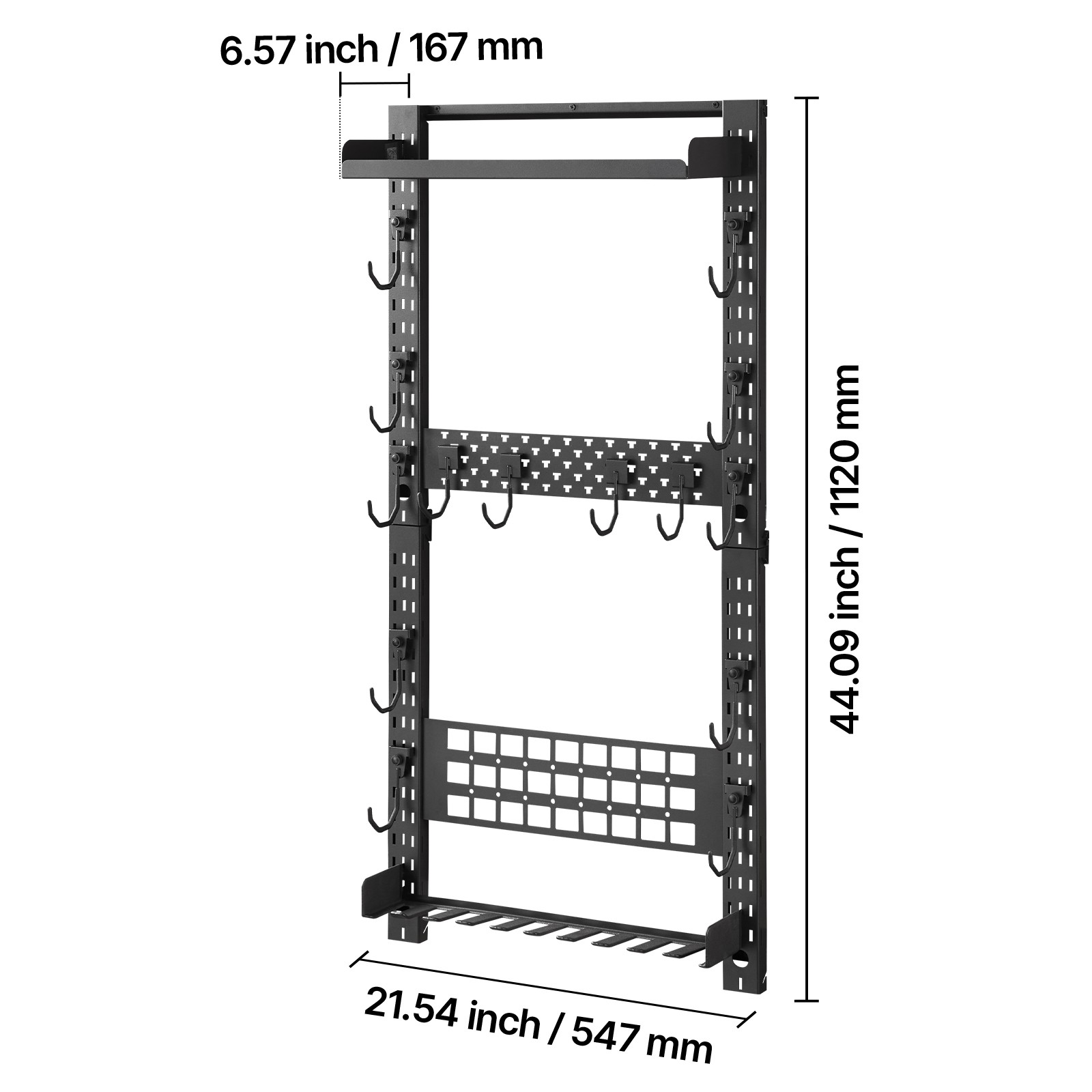Uimoso Steel Wall Mount Gun Rack for Rifles, Shotguns, and Tactical Gear Storage