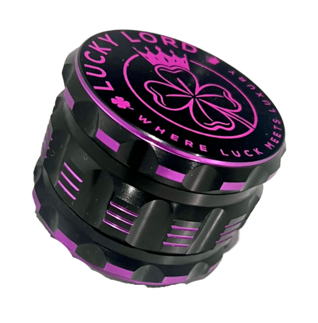 Lucky Lord Spice Herb Tobacco Grinder 2.5 Inch 4 Piece Crusher Aluminum Grinder