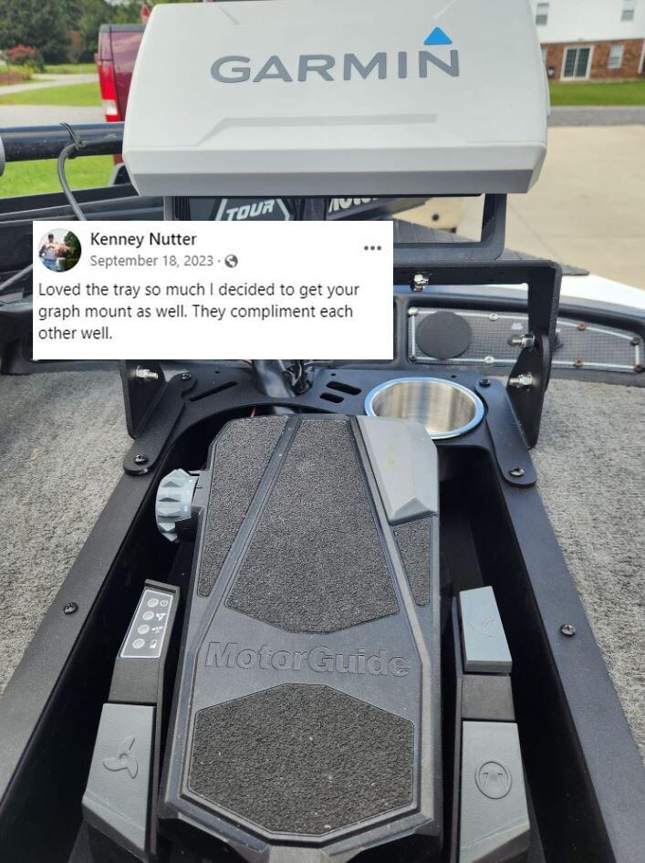 Premium Pre-Drilled Ultrex Recessed Trolling Motor Foot Pedal Pan Tray