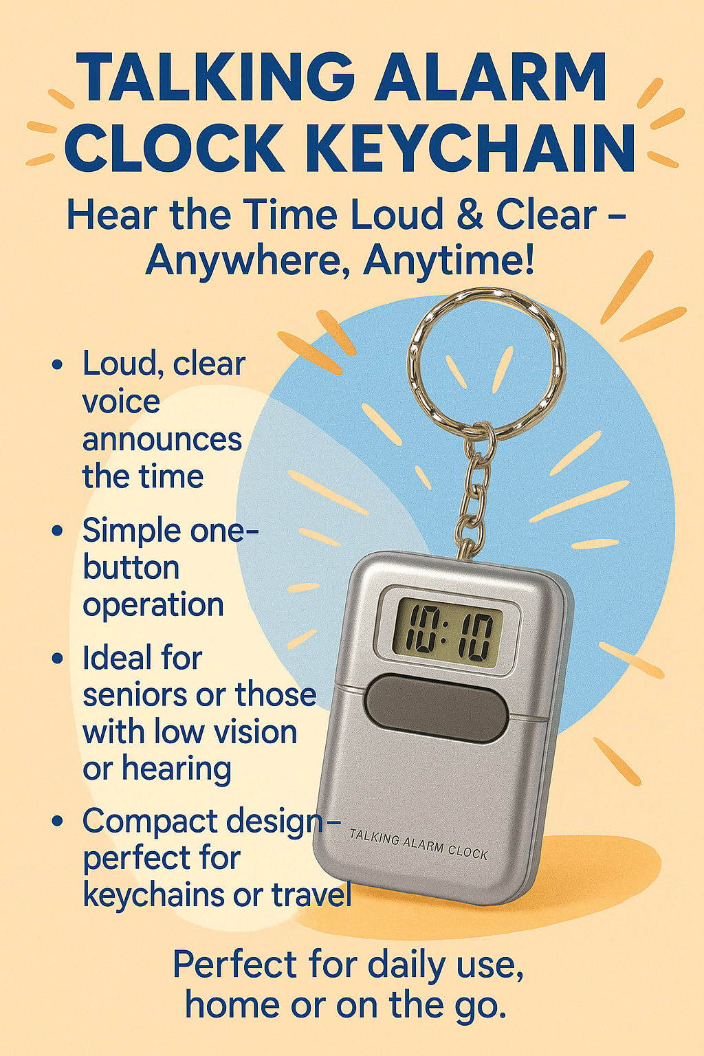 Talking Watches for The Blind - Talking Clock for Blind Elderly Talking Alarm