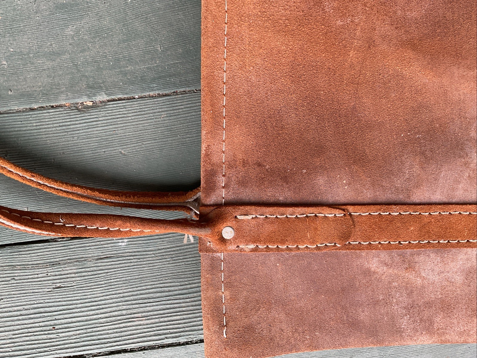 34"x14.5" Leather Firewood Log Carrier Sling vintage cool Look