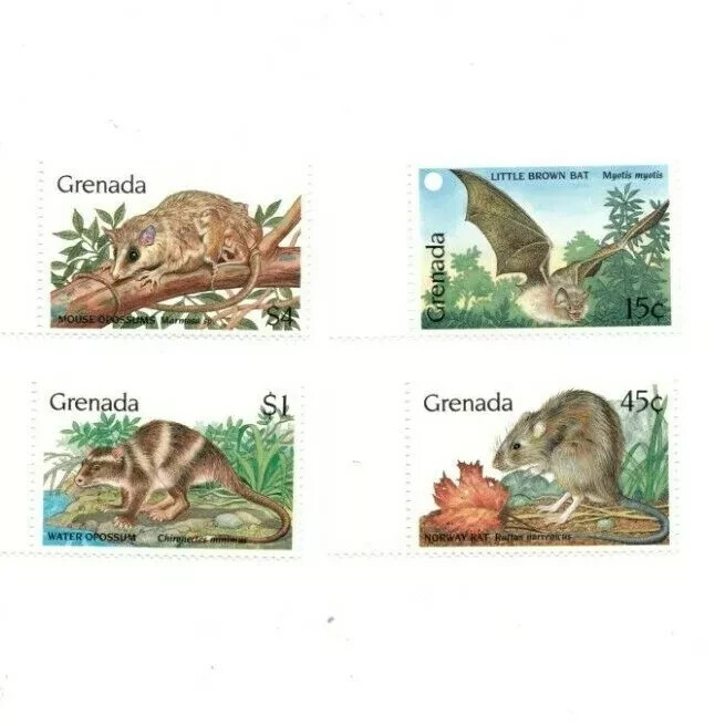 Grenada 1990 - Animals - Set Of 8 Stamps - Scott #1820-7 - MNH