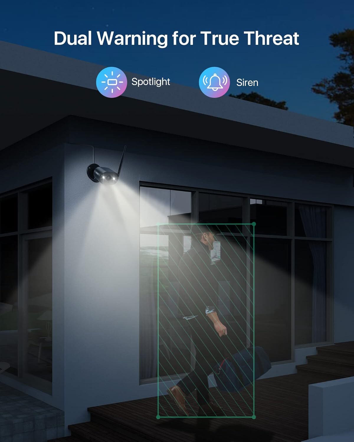 ZOSI H.265+ 8CH 3MP wireless security WiFi Outdoor camera system 1TB HDD Audio