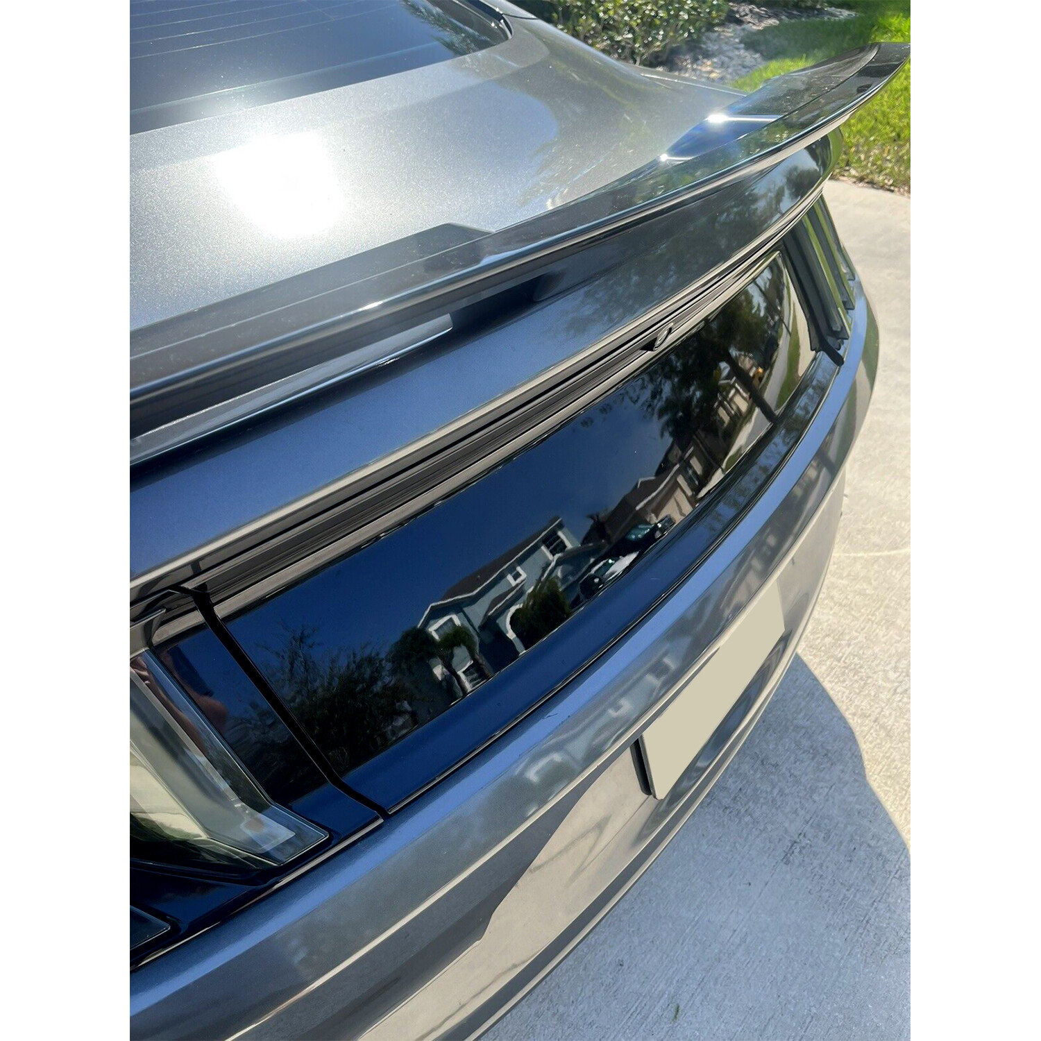 Gloss Black For 2015-2023 Ford Mustang GT Rear Trunk Decklid Panel Trim Cover