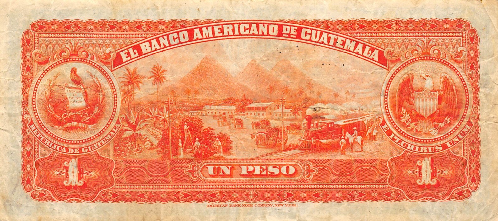 Guatemala 1 Peso 15.6.1920 S 111b Series A Circulated Banknote WW9
