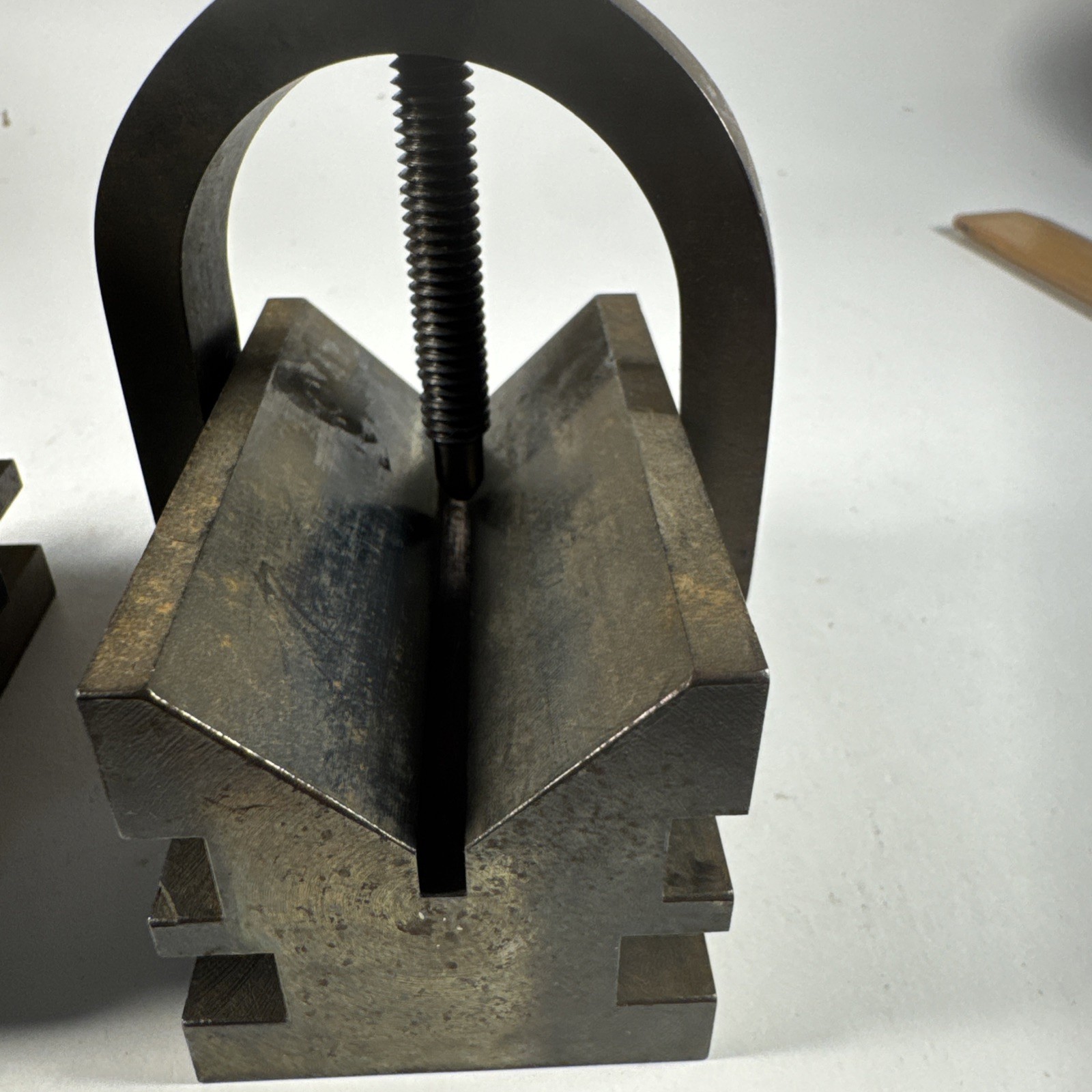 R.F. 1979 Precision V-block and clamp set Heavy Bronze 2.9 Pounds Each