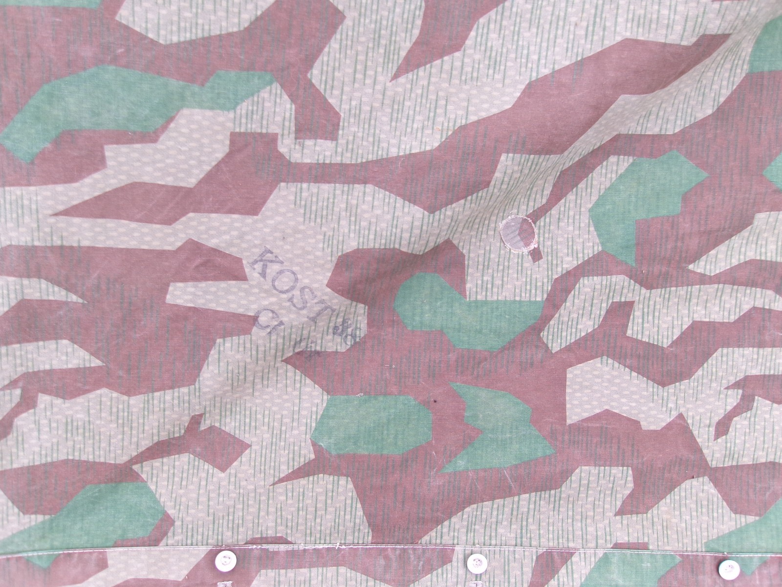 WW2 Swiss M31 Splittertarnmuster Tent - 2 Halves, Poles and Stakes