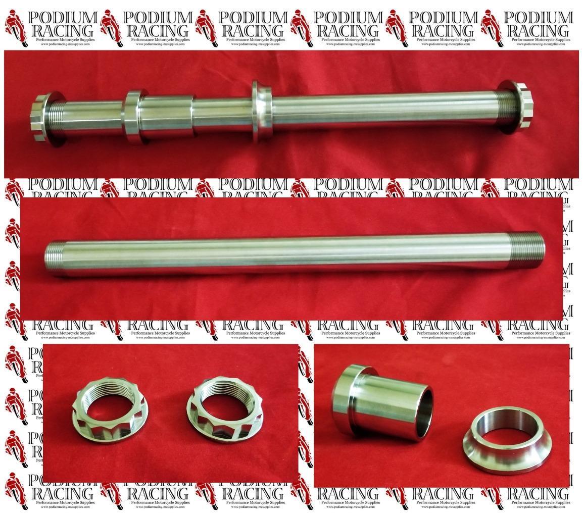 DUCATI SCRAMBLER TITANIUM REAR AXLE & BI-HEX NUT & SPACERS LIGHT WEIGHT